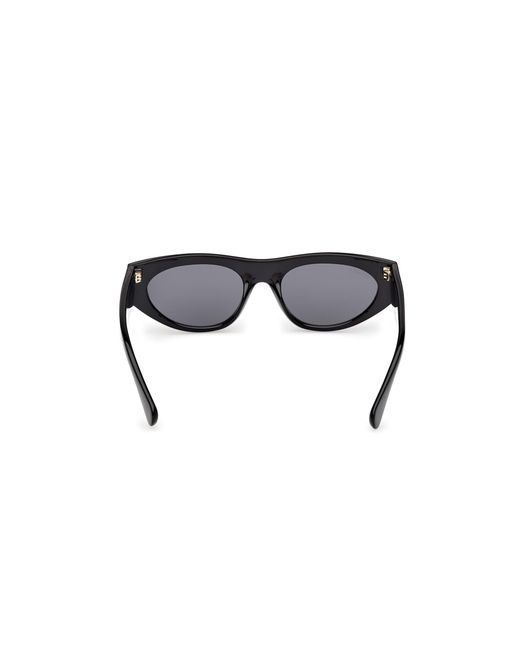 MAX&Co. Black Mo0147 01A Sunglasses Injected Smoke Cat Eye Normal
