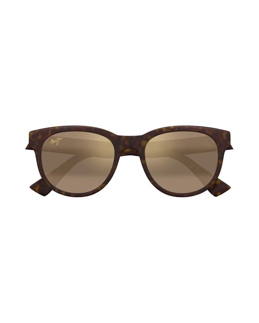 Maui Jim Black Mj0668S 002 Sunglasses Injected Bronze Round for men