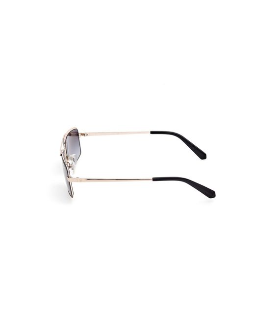 Guess Black Gu00168 02B Sunglasses Metal Smoke Squared Normal for men