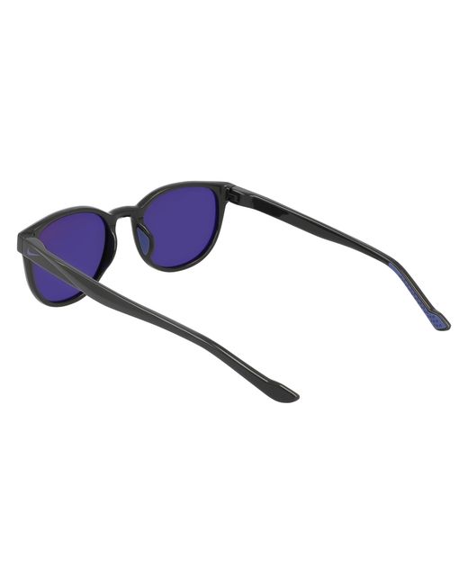 Nike Black Temper Flow If1101X 355 Sunglasses Injected Blu Round Normal for men