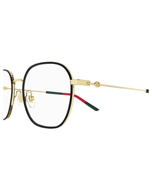 Gucci Black Gg1198Oa 001 Optical Frames Metal Squared