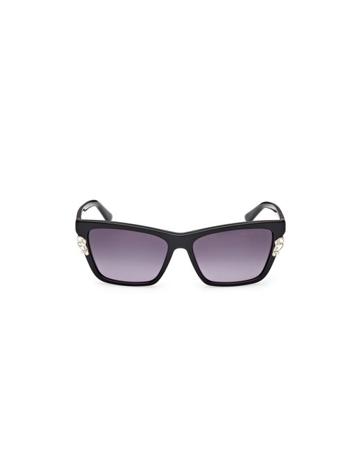 Guess Black Gm00030 01B Sunglasses Acetate Smoke Squared Normal