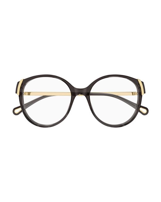 Chloé Black Ch0328O 010 Optical Frames Acetate Transparent Round