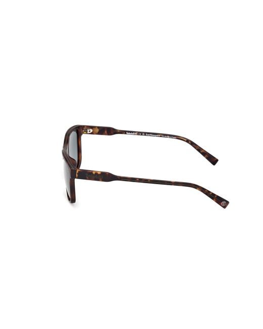 Timberland Black Tb00052-H 52D Sunglasses Injected Smoke Squared Polarized for men