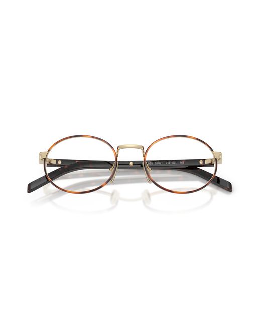 Prada Black Pr B55V 20L1O1 Optical Frames Metal Transparent Round Normal