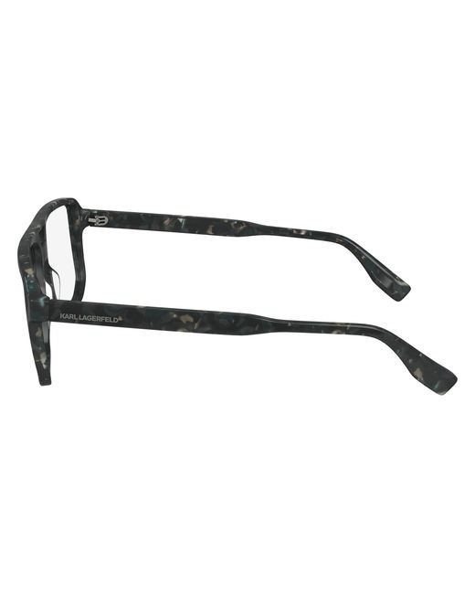 Karl Lagerfeld Black Kl6156 023 Optical Frames Acetate Pilot Normal Normal for men