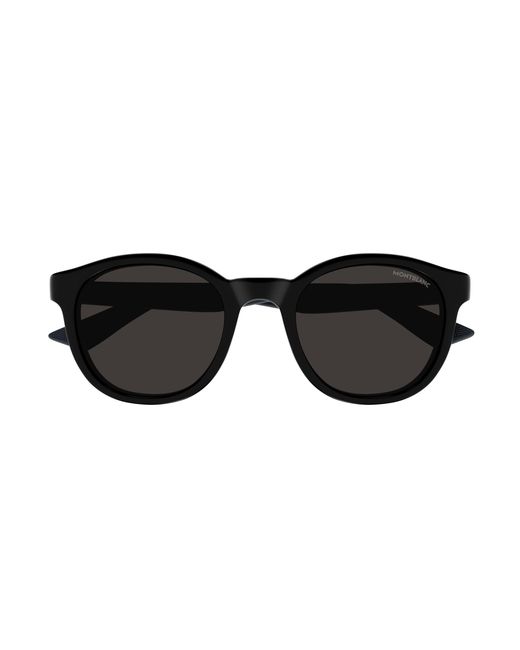 Montblanc Black Mb0398S 001 Sunglasses Injected Round for men
