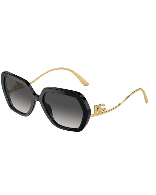 Dolce & Gabbana Black Dg4468B 501/8G Sunglasses Acetate Geometric Normal Shaded