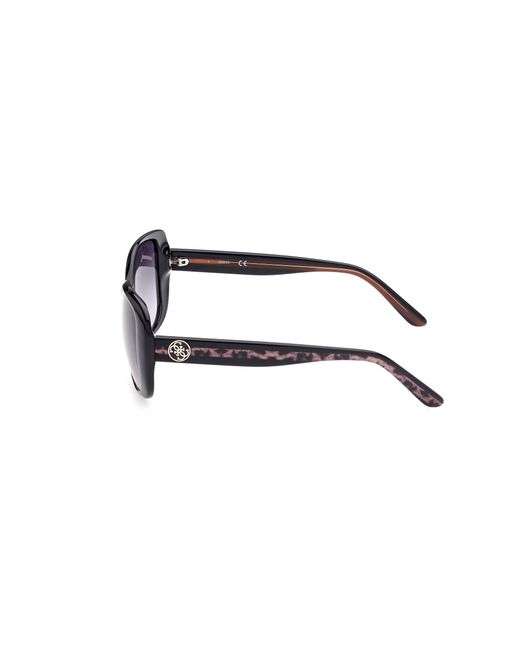 Guess Black Gu7822 01B Sunglasses Injected Squared Normal Shaded