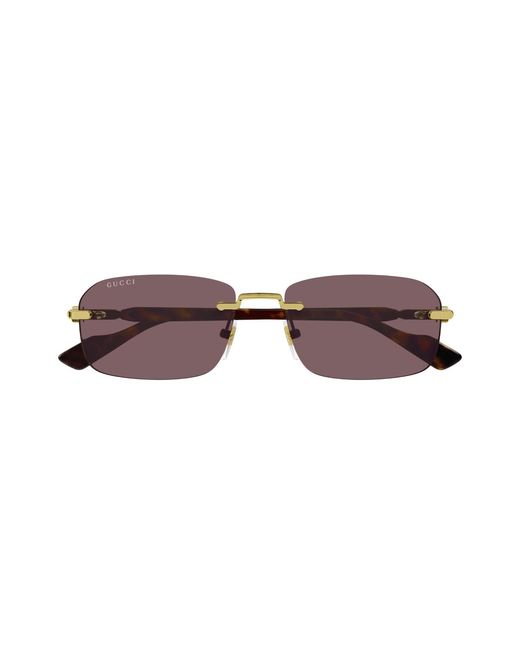 Gucci Black Gg1221S 002 Sunglasses Metal Squared Normal for men