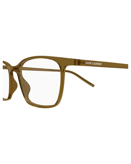 Saint Laurent Black Sl 885 005 Optical Frames Bio-Injected Transparent Squared