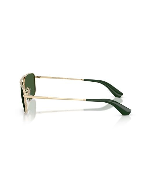 Burberry Green Be3170 110971 Sunglasses Metal Pilot Normal for men