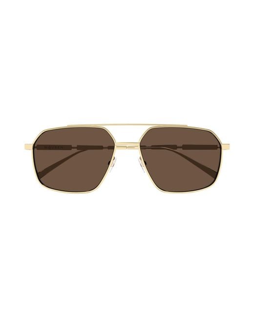 McQueen Black Am0477S 002 Sunglasses Metal Pilot for men