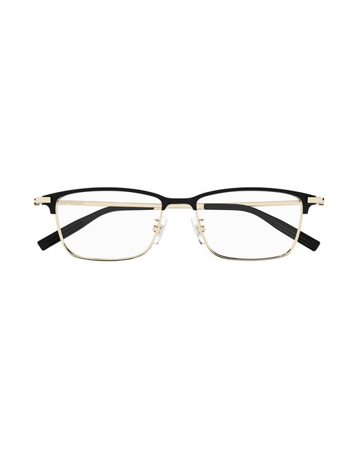 Montblanc Black Mb0374Oa 002 Optical Frames Titanium Transparent Squared for men
