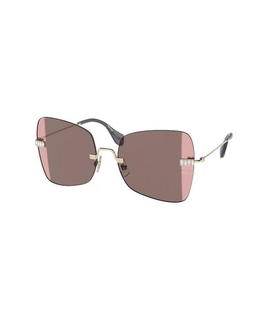 Miu Miu Metallic Mu 50Ws Zvn01Q Sunglasses Metal/ Geometric Normal Nuanced