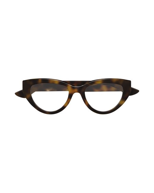 McQueen Black Am0529O 002 Optical Frames Acetate Transparent Cat Eye