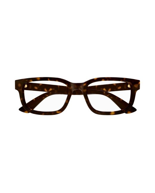 Gucci Black Gg1584O 002 Optical Frames Injected Transparent Round for men