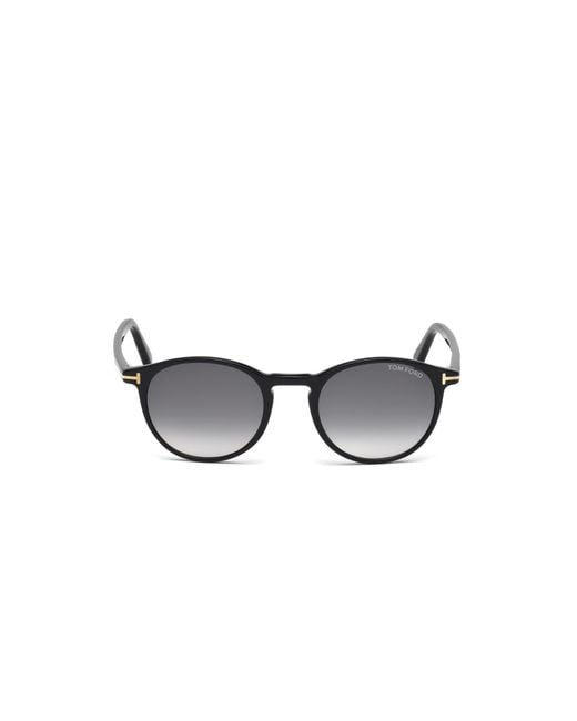 Tom Ford Black Ft0539 Andrea-02 01B Sunglasses Acetate Round Normal Shaded for men
