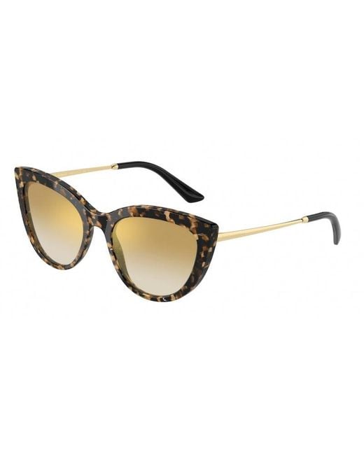 Dolce & Gabbana Black Dg4408 911/6E Sunglasses Plastic Butterfly Normal Mirrored