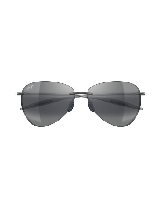 Maui Jim Black Mj0421S 005 Sunglasses Injected Pilot