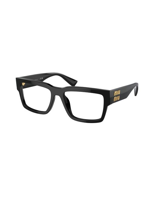 Miu Miu Black Mu 02Xv 1Ab1O1 Optical Frames Acetate Squared Normal