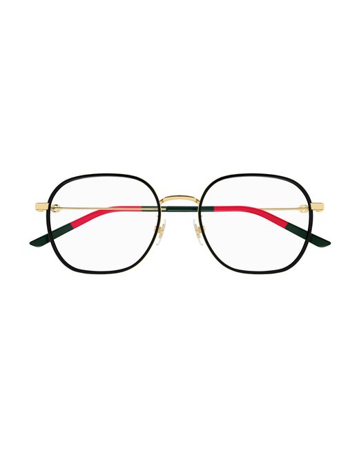 Gucci Black Gg1198Oa 001 Optical Frames Metal Squared