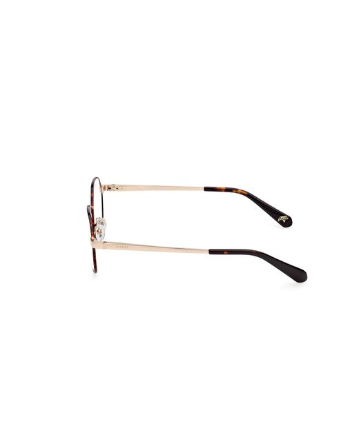 Guess Black Gu5222 052 Optical Frames Metal Round Normal