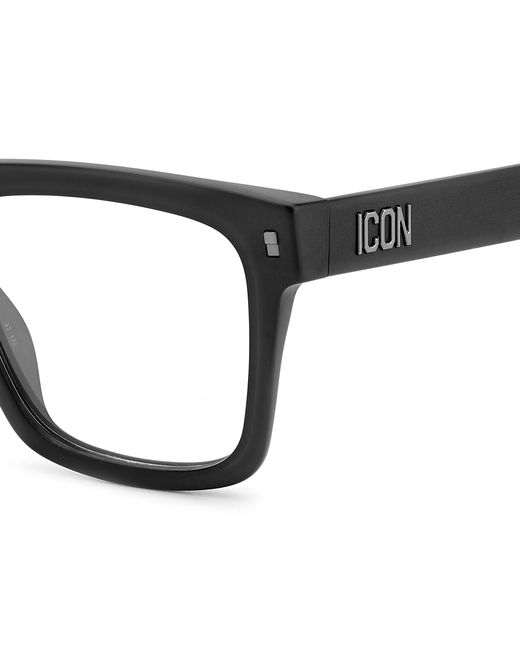 DSquared² Black Icon 0013 003 Optical Frames Acetate Squared for men