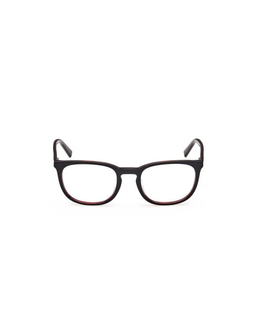 Timberland Black Tb50096-H 065 Optical Frames Acetate Round Normal for men