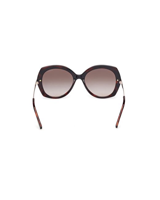 Guess Black Gu00215 52F Sunglasses Injected Round Normal