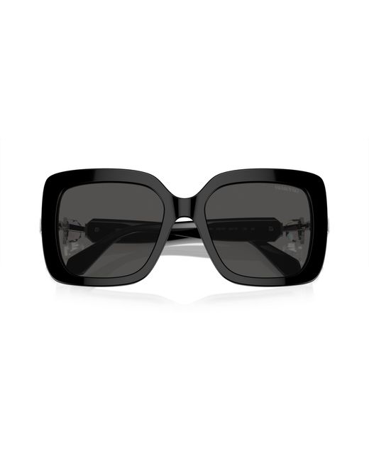Swarovski Black Sk6001 100187 Sunglasses Acetate Squared Normal