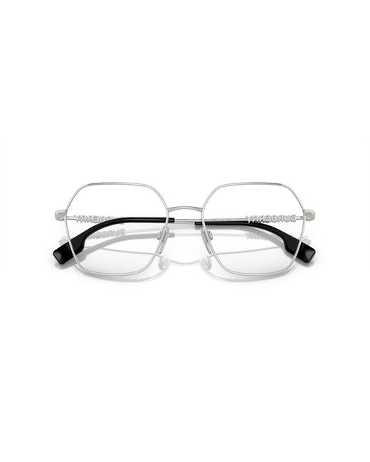 Burberry Black Be1381 1005 Optical Frames Steel Transparent Geometric Normal