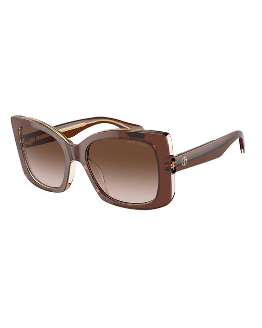 Giorgio Armani Black Ar8208U 609013 Sunglasses Acetate Squared Normal Shaded