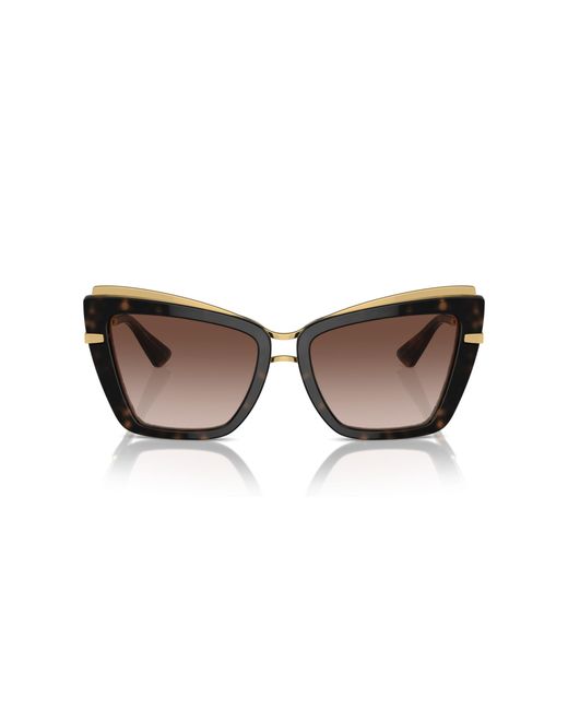 Dolce & Gabbana Black Dg4472 321713 Sunglasses Acetate Cat Eye Normal Shaded