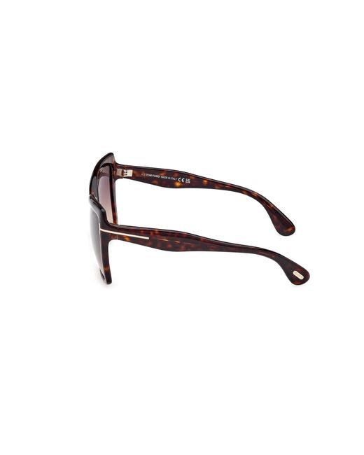 Tom Ford Black Ft1195 Fiore 52B Sunglasses Acetate Butterfly Normal