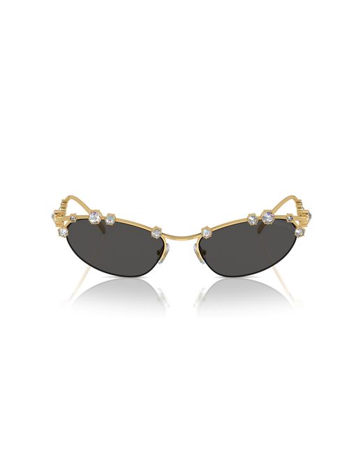 Swarovski Black Sk7016 400487 Sunglasses Metal Round Normal