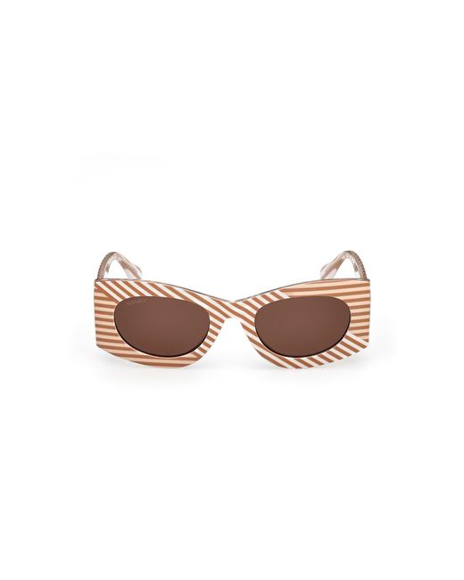 MAX&Co. Black Mo0131 47E Sunglasses Injected Geometric Normal