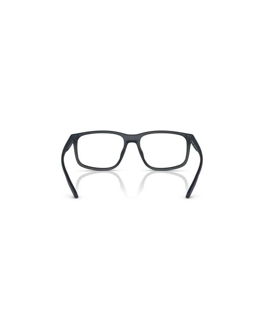 Emporio Armani Black Ea3209U 5088 Optical Frames Injected Transparent Squared Normal for men
