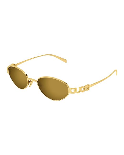 Gucci Black Gg1935S 003 Sunglasses Metal Bronze Geometric