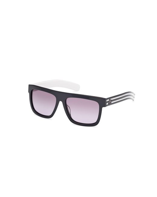 Adidas Black Or0127 20B Sunglasses Acetate Smoke Squared Normal