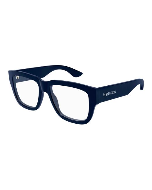 McQueen Black Am0510O 003 Optical Frames Acetate Transparent Squared
