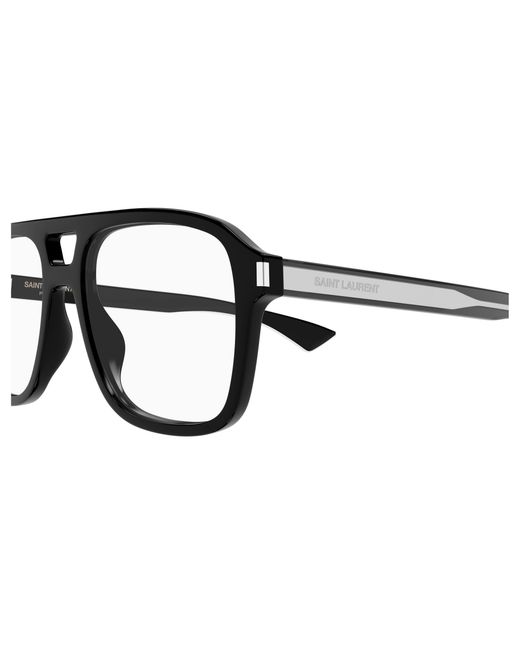 Saint Laurent Black Sl 881 Opt 001 Optical Frames Acetate Transparent Squared for men