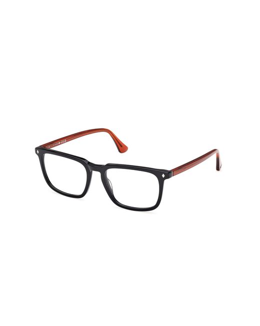 Web Black We5430 002 Optical Frames Acetate Squared Normal for men