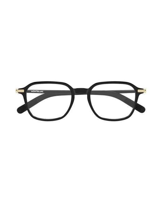 Montblanc Black Mb0462O 003 Optical Frames Injected Transparent Squared for men