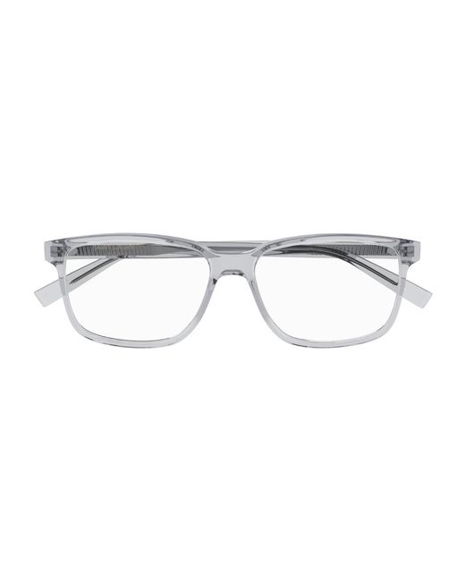 Saint Laurent Black Sl 458 007 Optical Frames Acetate Transparent Squared for men