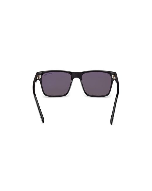 Tom Ford Black Ft1205 Calder 01A Sunglasses Acetate Smoke Squared Normal for men