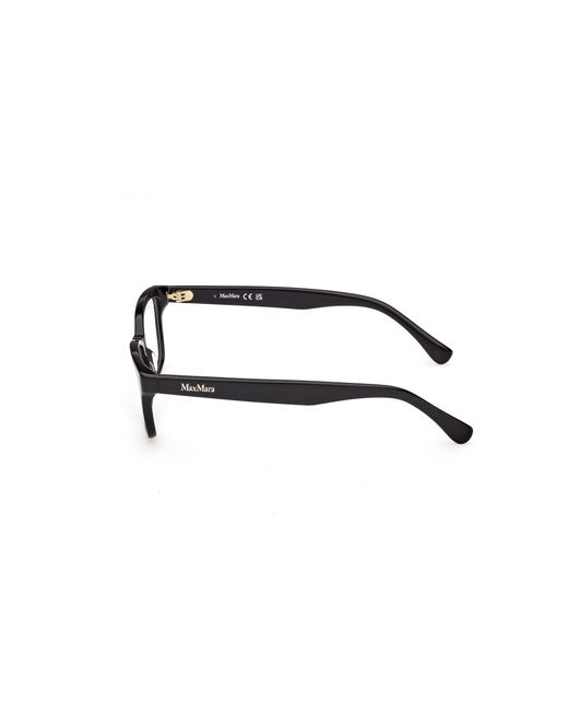 Max Mara Black Mm5237 092 Optical Frames Acetate Squared Normal
