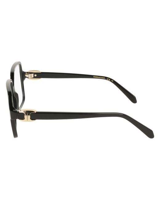 Ferragamo Black Sf3058 001 Optical Frames Acetate Squared Normal
