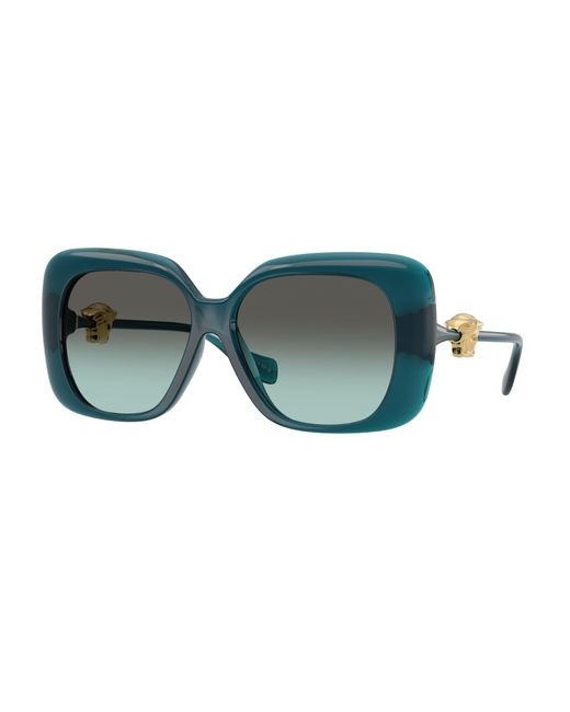 Versace Green Ve4499U 55402A Sunglasses Injected Squared Normal Nuanced