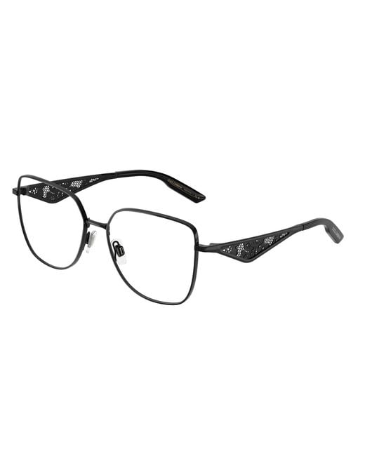 Dolce & Gabbana Black Dg1358 01 Optical Frames Metal Transparent Squared Normal